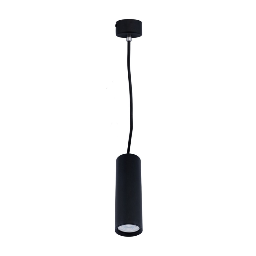 Lestenec na vrvici KARADON 1xGU10/30W/230V 17 cm črna