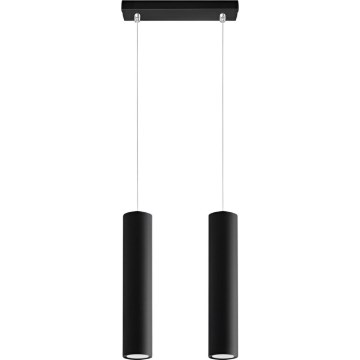 Lestenec na vrvici KARADON 2xGU10/30W/230V črna