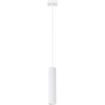 Lestenec na vrvici KARBON 1xGU10/10W/230V bela