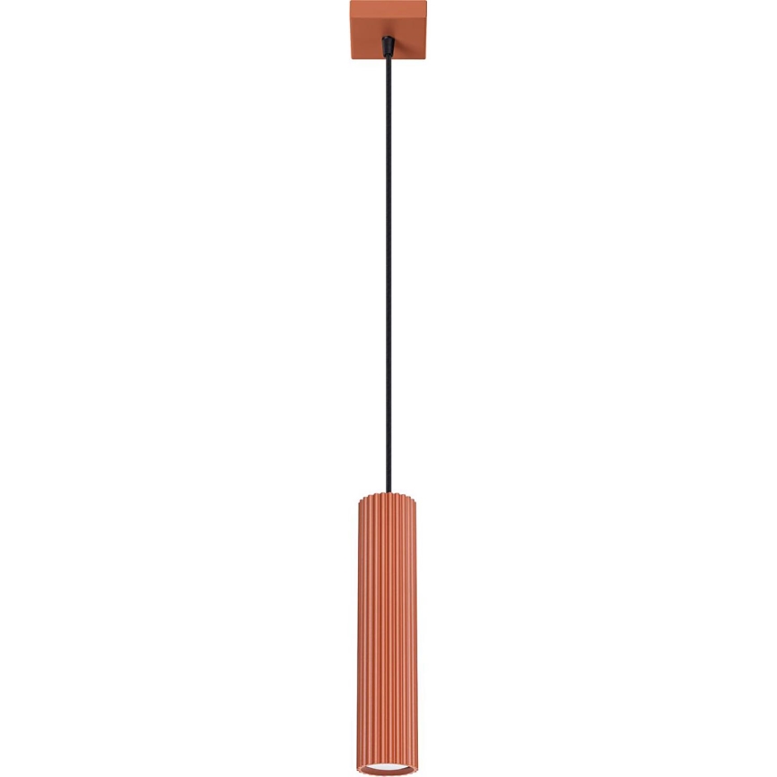 Lestenec na vrvici KARBON 1xGU10/10W/230V rdeča