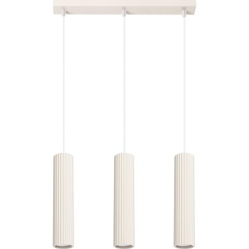 Lestenec na vrvici KARBON 3xGU10/10W/230V krem barva