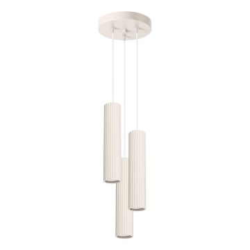 Lestenec na vrvici KARBON 3xGU10/10W/230V krem barva
