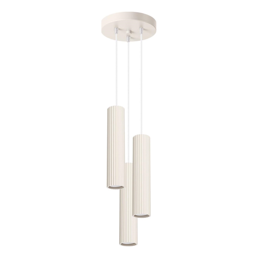 Lestenec na vrvici KARBON 3xGU10/10W/230V krem barva