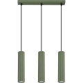 Lestenec na vrvici KARBON 3xGU10/10W/230V zelena