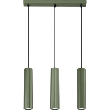 Lestenec na vrvici KARBON 3xGU10/10W/230V zelena