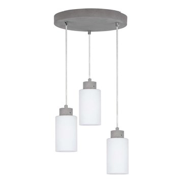 Lestenec na vrvici KARLA 3xE27/60W/230V beton