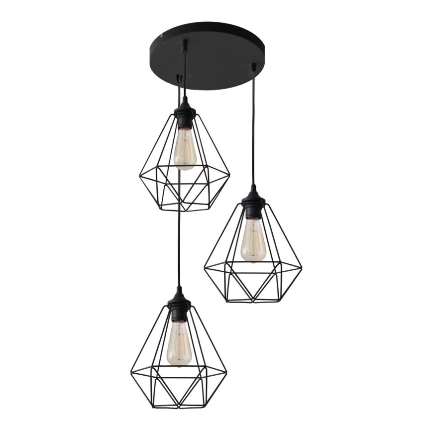 Lestenec na vrvici KARO 3xE27/15W/230V