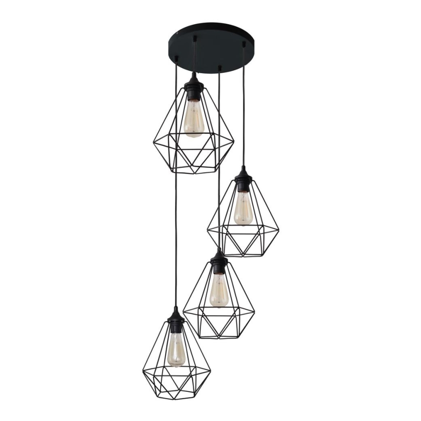 Lestenec na vrvici KARO 4xE27/15W/230V