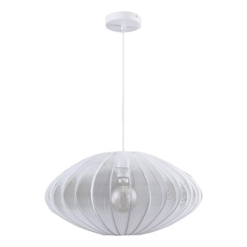 Lestenec na vrvici KINU 1xE27/20W/230V pr. 50 cm bela