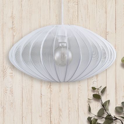 Lestenec na vrvici KINU 1xE27/20W/230V pr. 50 cm bela