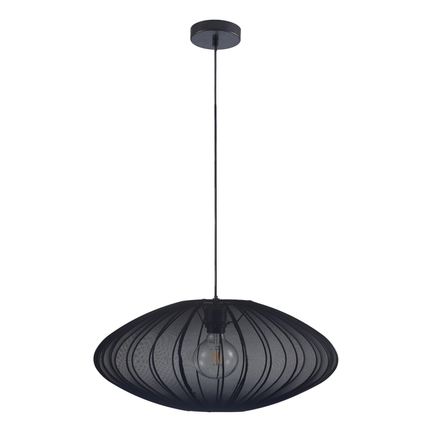 Lestenec na vrvici KINU 1xE27/20W/230V pr. 50 cm črna