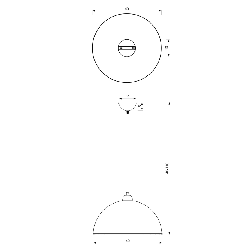 Lestenec na vrvici KITCHEN 1xE27/15W/230V bela