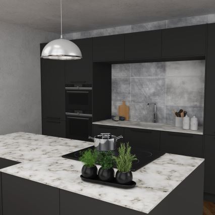 Lestenec na vrvici KITCHEN 1xE27/15W/230V bela/sijajni krom