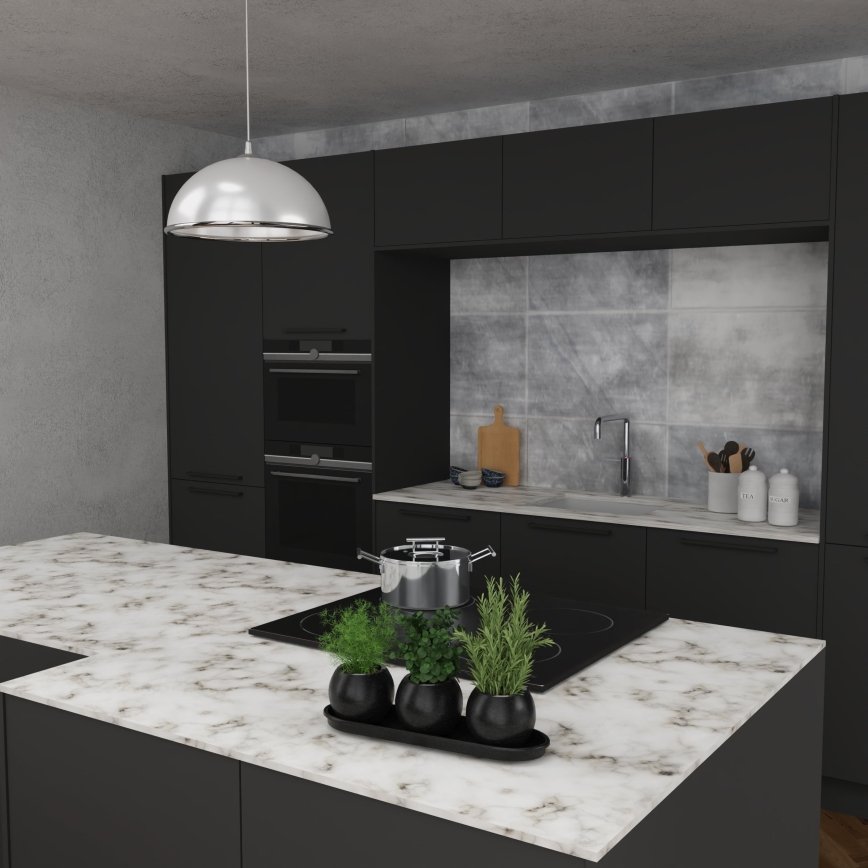 Lestenec na vrvici KITCHEN 1xE27/15W/230V bela/sijajni krom