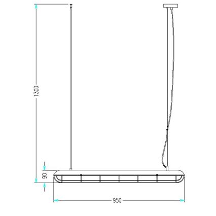 Lestenec na vrvici KJELD 3xE14/60W/230V