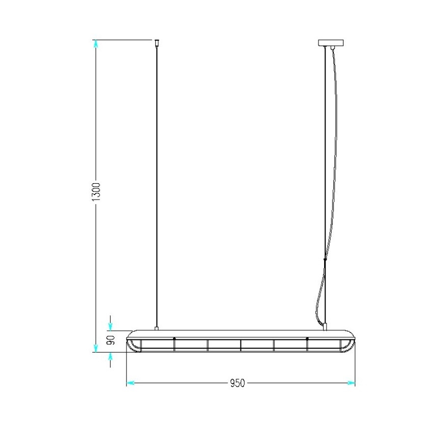 Lestenec na vrvici KJELD 3xE14/60W/230V
