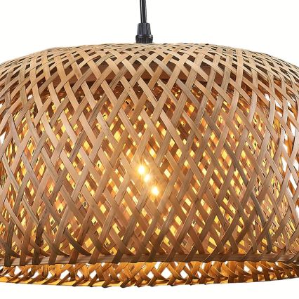 Lestenec na vrvici KORFU 1xE27/20W/230V pr. 38 cm bambus