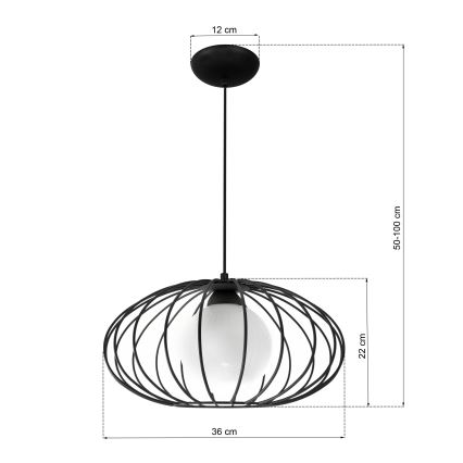 Lestenec na vrvici KRONOS 1xE14/40W/230V