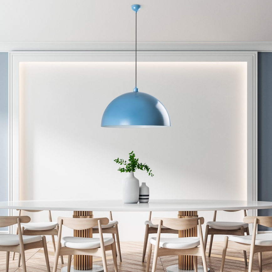 Lestenec na vrvici KURE 1xE27/40W/230V modra