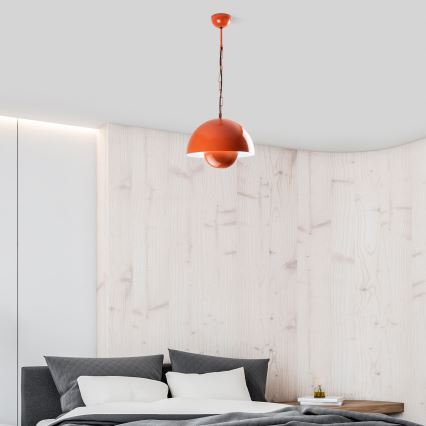 Lestenec na vrvici KURE 1xE27/40W/230V oranžna