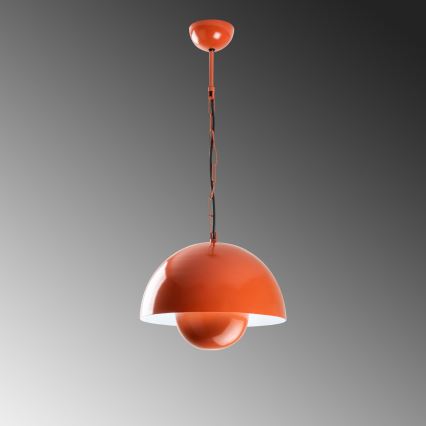 Lestenec na vrvici KURE 1xE27/40W/230V oranžna