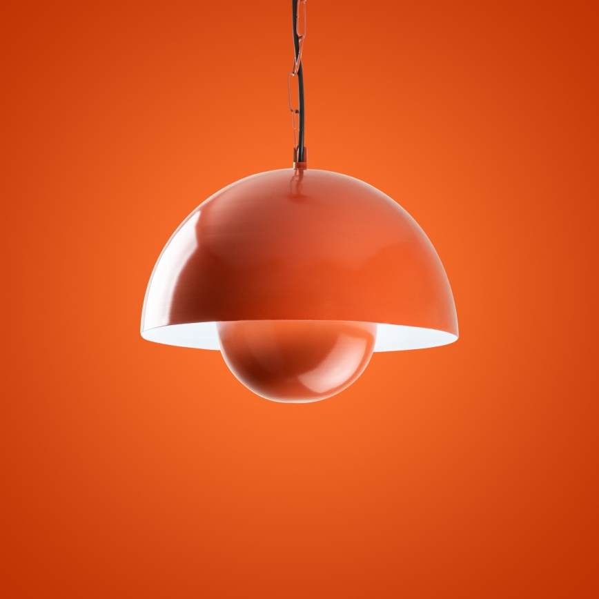 Lestenec na vrvici KURE 1xE27/40W/230V oranžna