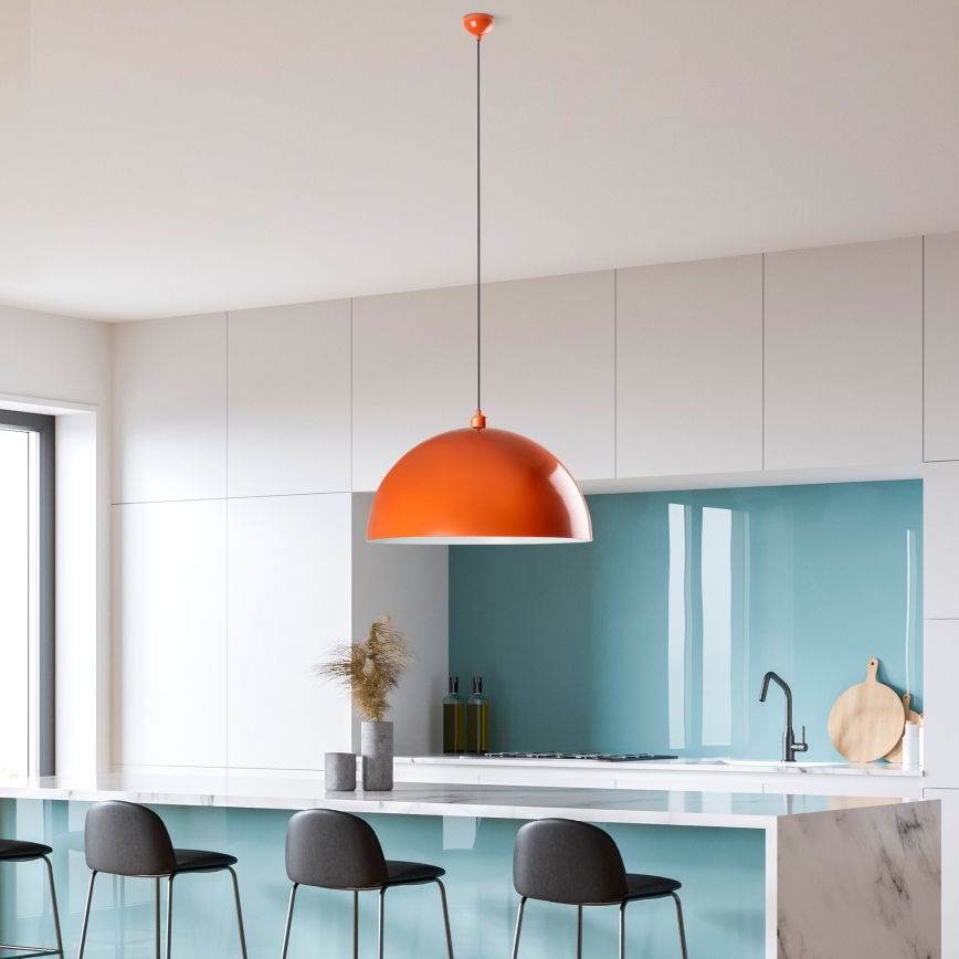Lestenec na vrvici KURE 1xE27/40W/230V oranžna