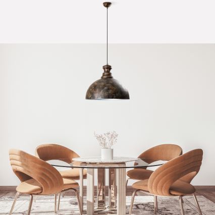 Lestenec na vrvici KURE 1xE27/40W/230V pr. 40 cm siva