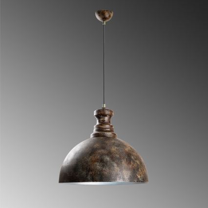 Lestenec na vrvici KURE 1xE27/40W/230V pr. 40 cm siva