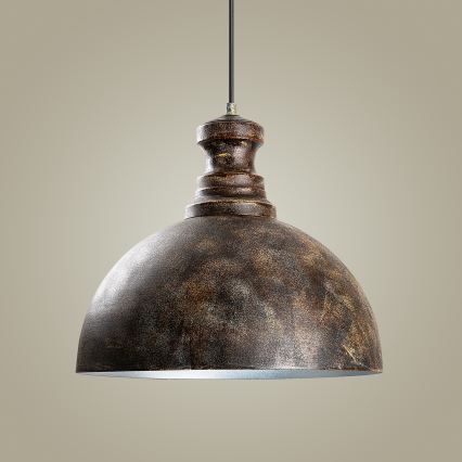 Lestenec na vrvici KURE 1xE27/40W/230V pr. 40 cm siva