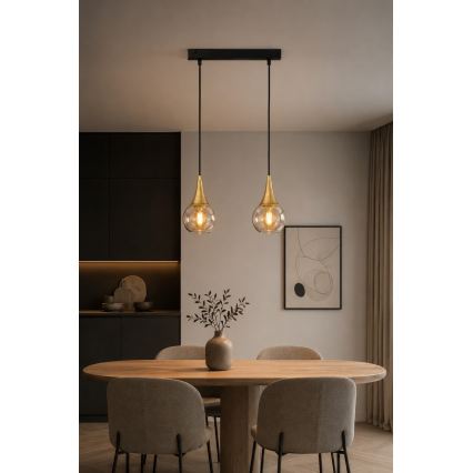 Lestenec na vrvici LACRIMA HONEY 2xE27/60W/230V
