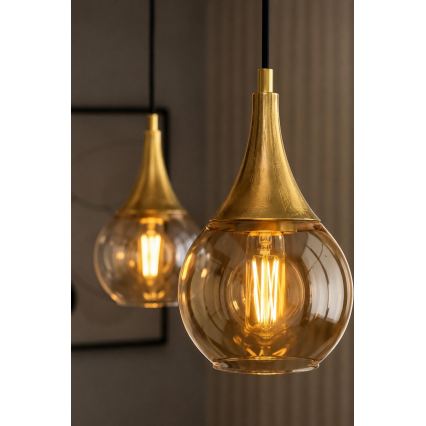 Lestenec na vrvici LACRIMA HONEY 2xE27/60W/230V