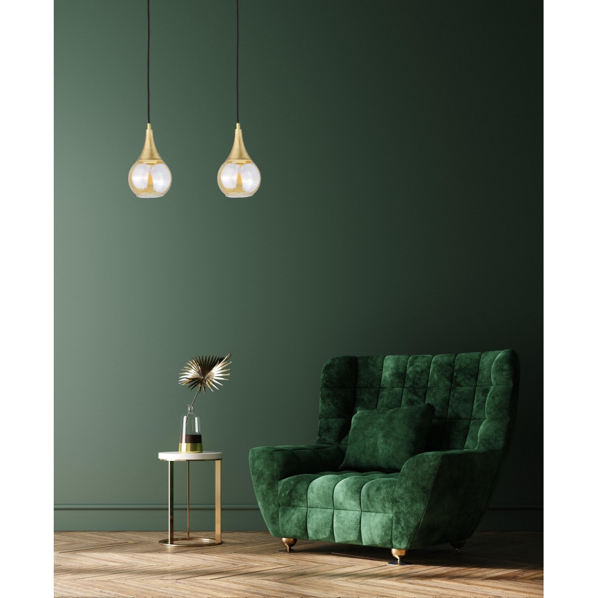 Lestenec na vrvici LACRIMA HONEY 2xE27/60W/230V