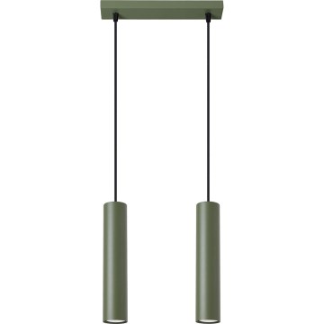 Lestenec na vrvici LAGOS 2xGU10/10W/230V zelena