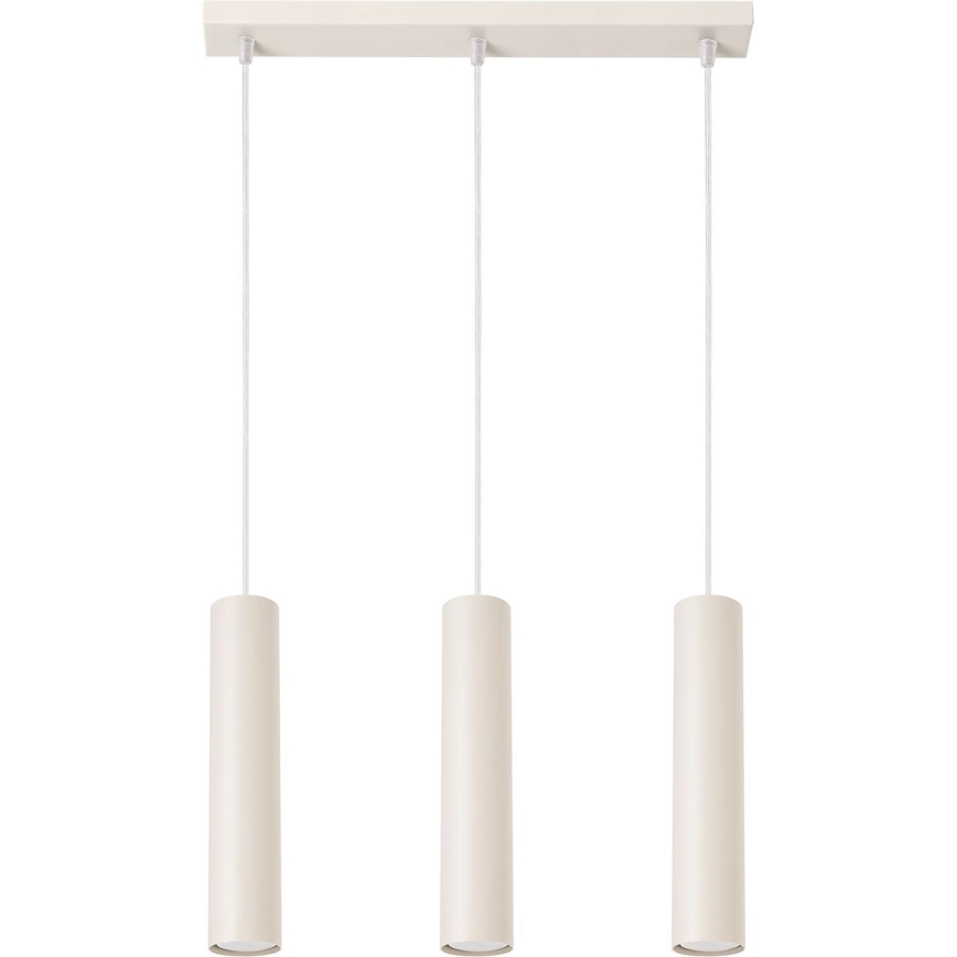Lestenec na vrvici LAGOS 3xGU10/10W/230V krem barva