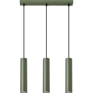 Lestenec na vrvici LAGOS 3xGU10/10W/230V zelena