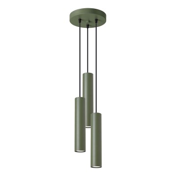 Lestenec na vrvici LAGOS 3xGU10/10W/230V zelena
