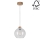 Lestenec na vrvici LAGUNA 1xE27/60W/230V hrast - FSC certifikat
