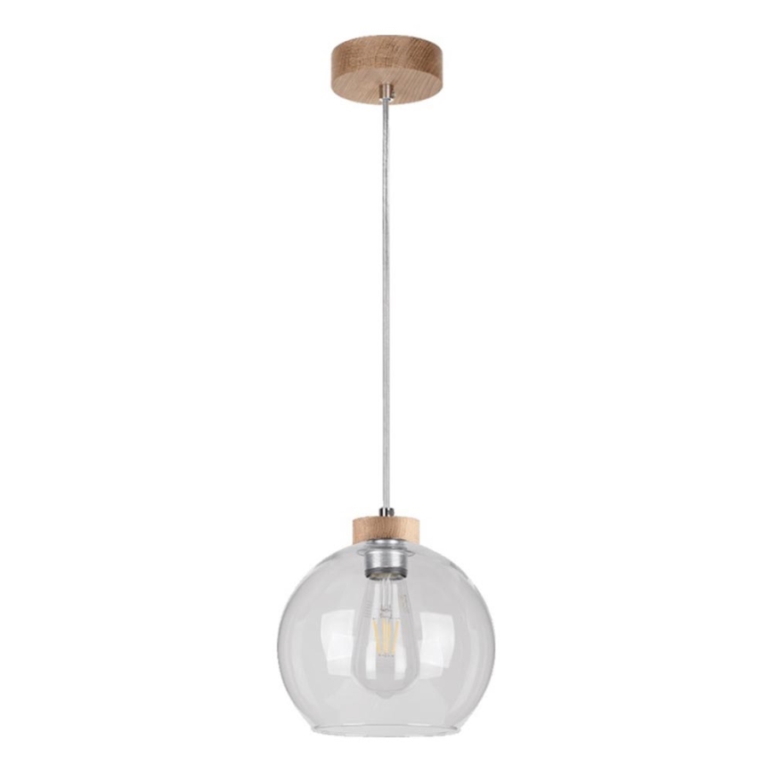 Lestenec na vrvici LAGUNA 1xE27/60W/230V hrast