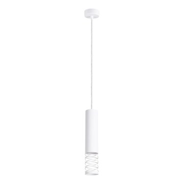 Lestenec na vrvici LAMI 1xGU10/10W/230V bela
