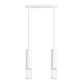 Lestenec na vrvici LAMI 2xGU10/10W/230V bela