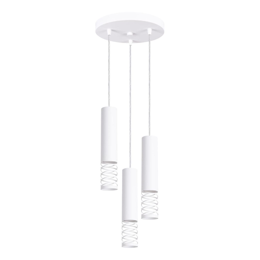 Lestenec na vrvici LAMI 3xGU10/10W/230V bela