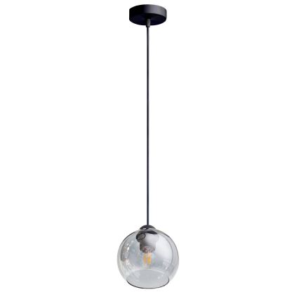 Lestenec na vrvici LATIL 1xE27/60W/230V črna