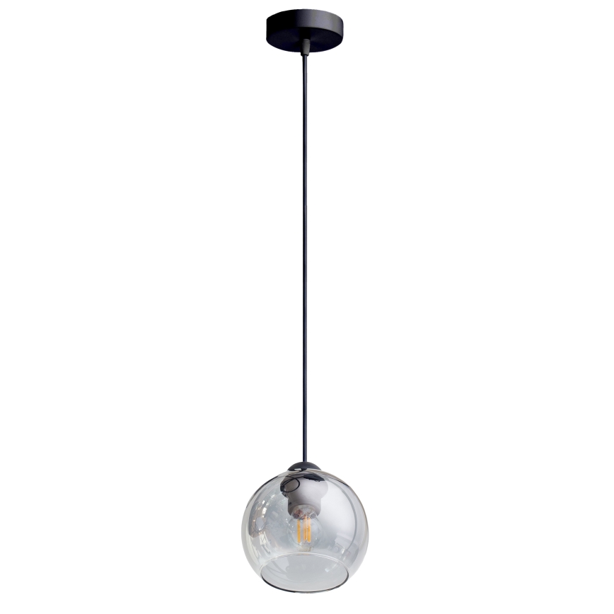 Lestenec na vrvici LATIL 1xE27/60W/230V črna