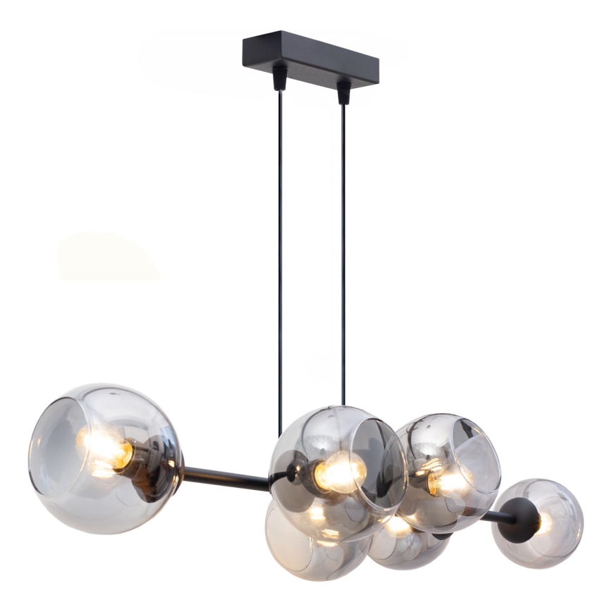 Lestenec na vrvici LATIL 6xE27/60W/230V