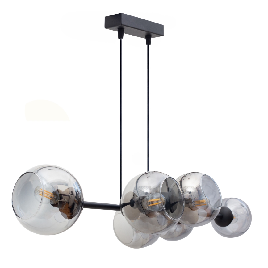 Lestenec na vrvici LATIL 6xE27/60W/230V