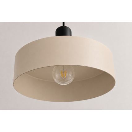 Lestenec na vrvici LATTE 1xE27/60W/230V bež/črna