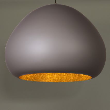 Lestenec na vrvici LAVA 1xE27/15W/230V taupe/zlata