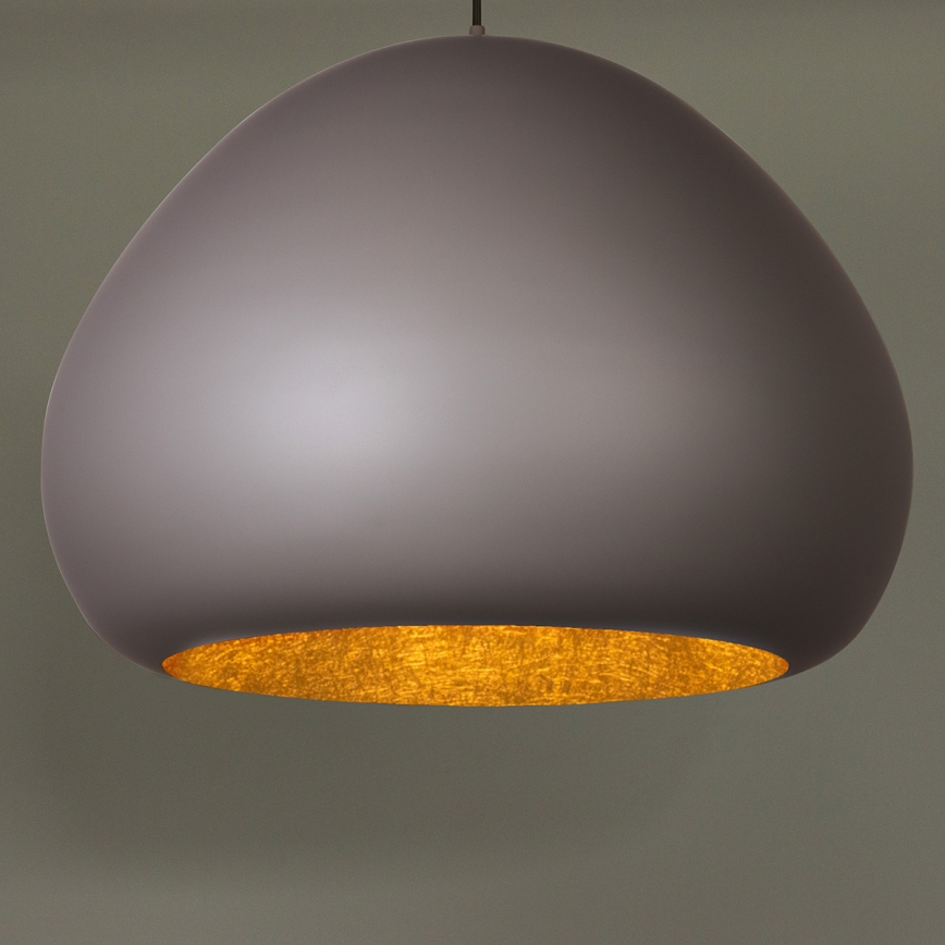 Lestenec na vrvici LAVA 1xE27/15W/230V taupe/zlata