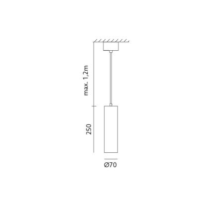 Lestenec na vrvici LEONE 1xGU10/35W/230V